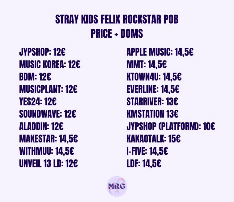 STRAY KIDS Felix Rockstar POB